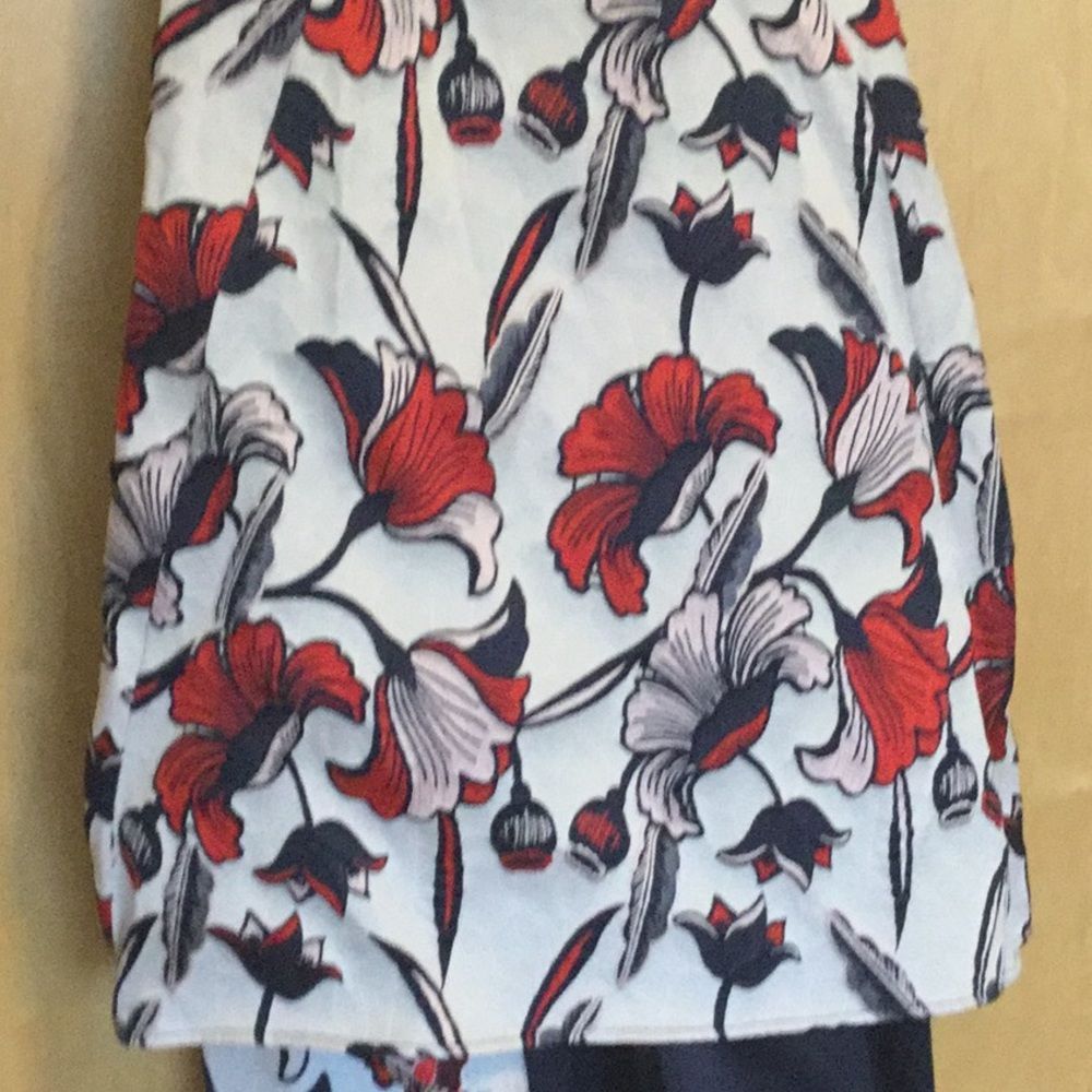 Belle Badgley Mischka Floral Jaquard High Low - Picture 4 of 8